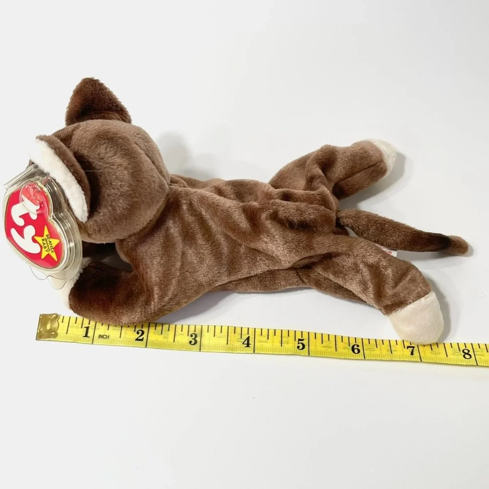Ty Beanie Baby Pounce the Cat Stuffed Animal Brown